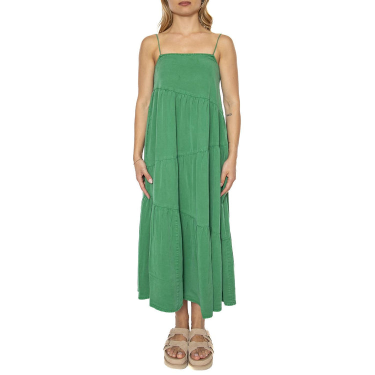 Vestido largo amplio verde - Abito Donna Verde 51W/41220  WILD PONY 