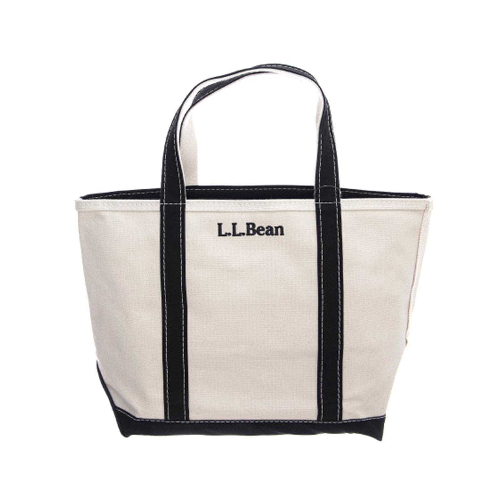 Zip-Top Boat & Tote Small - Black Trim - Borsa Bianca / Nera LLA304906-10001  L.L.BEAN 