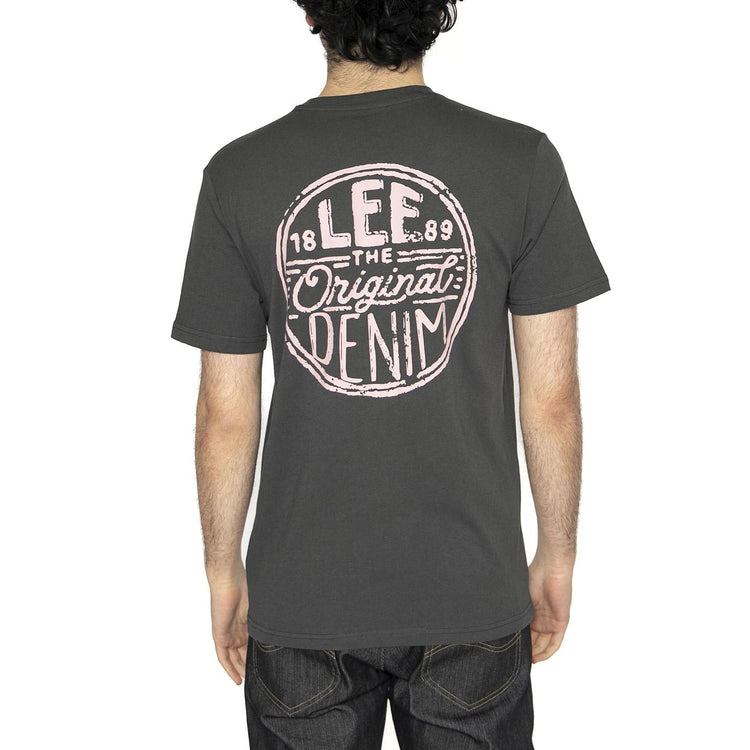 Regular Logo Tee Washed Black - Maglietta Girocollo Uomo Nera 112364551  LEE 