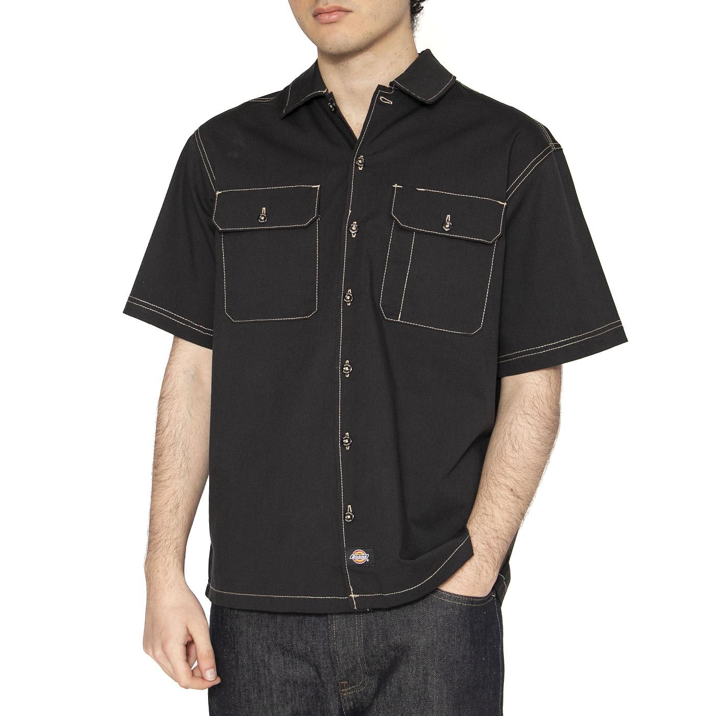 Riverbend Work Shirt Black - Camicia Maniche Corte Uomo Nera DK0A4Z7RBLK1  DICKIES 
