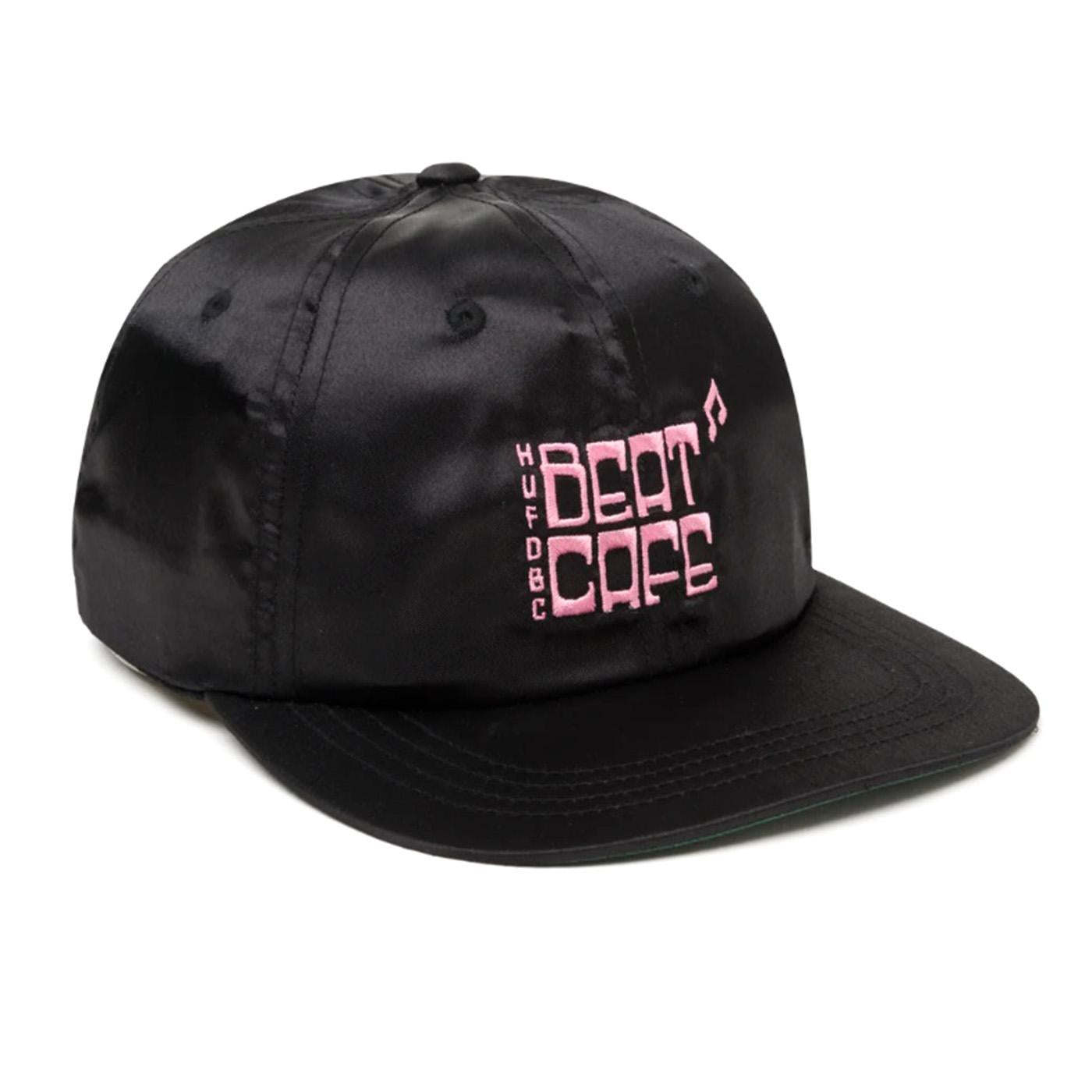 Beat Cafe 6 Panel Hat Black - Cappellino con Visiera Nero HT00750-BLACK  HUF 