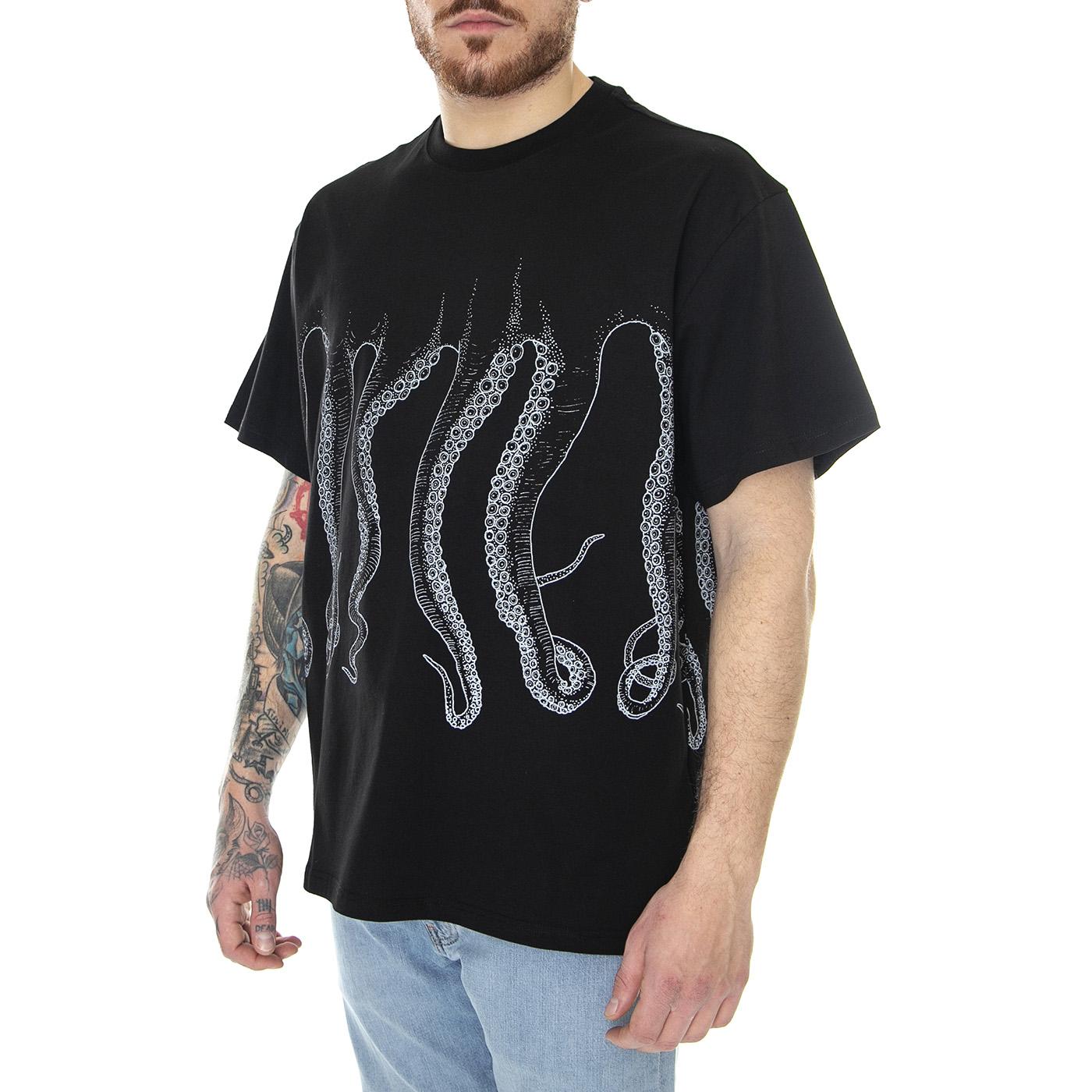 Octopus Octopus Tee Black - Maglietta Girocollo Uomo Nera 23SOTS40-BLACK  OCTOPUS 