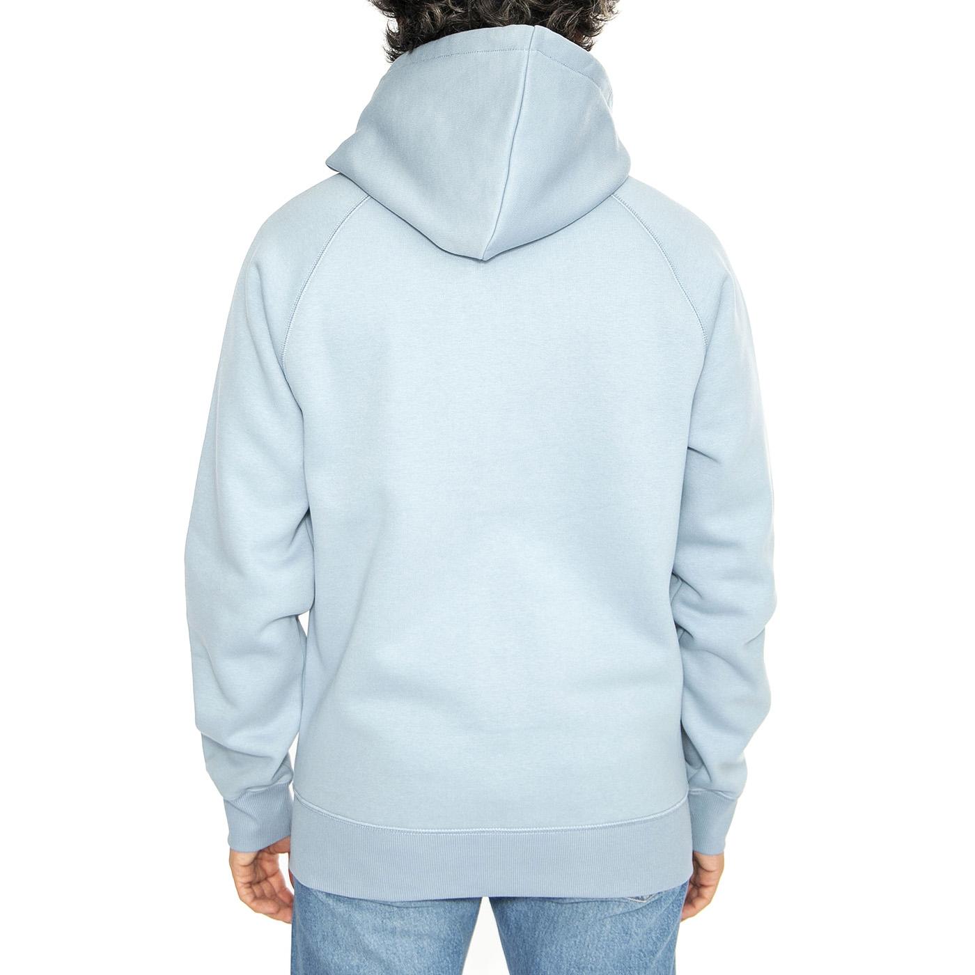 Hooded Chase Jacket Frosted Blue / Gold - Felpa con Cappuccio Uomo Blu I033664.2MYXX  CARHARTT WIP 