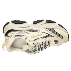 Possession Blk / Bone - Scarpe Stringate Profilo Basso Donna Bianche / Nere / Multicolore SMPPOSSESSION-BLK  STEVE MADDEN 