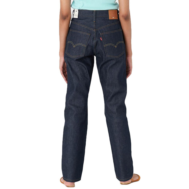 501 Rigid Sesquicentennial Med Indigo Worn In - Pantaloni Denim Jeans Donna Blu A6167-0000  LEVIS 