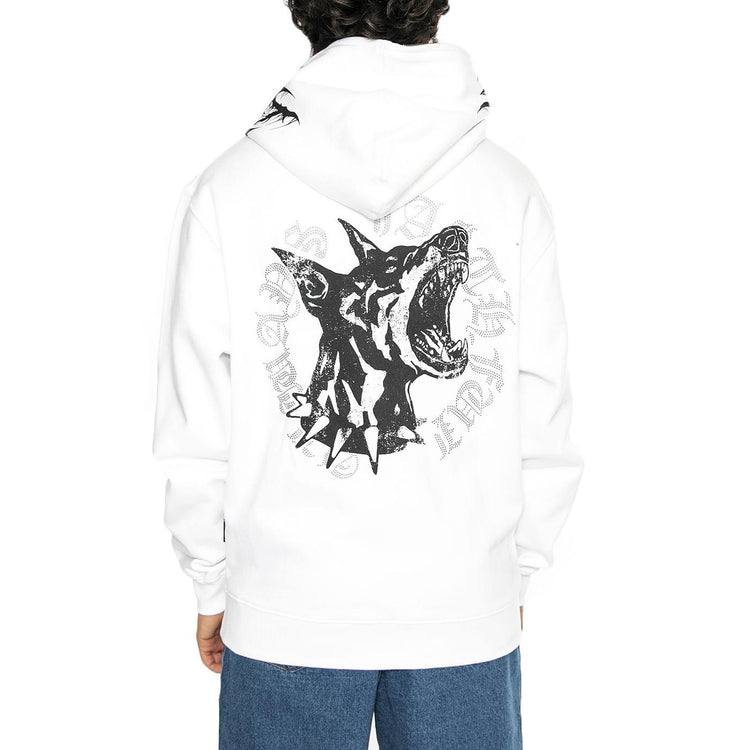 Blitz Full Zip Hoodie White - Felpa con Cappuccio e Zip Uomo Bianca E37WASFSNAWHT  WASTED PARIS 