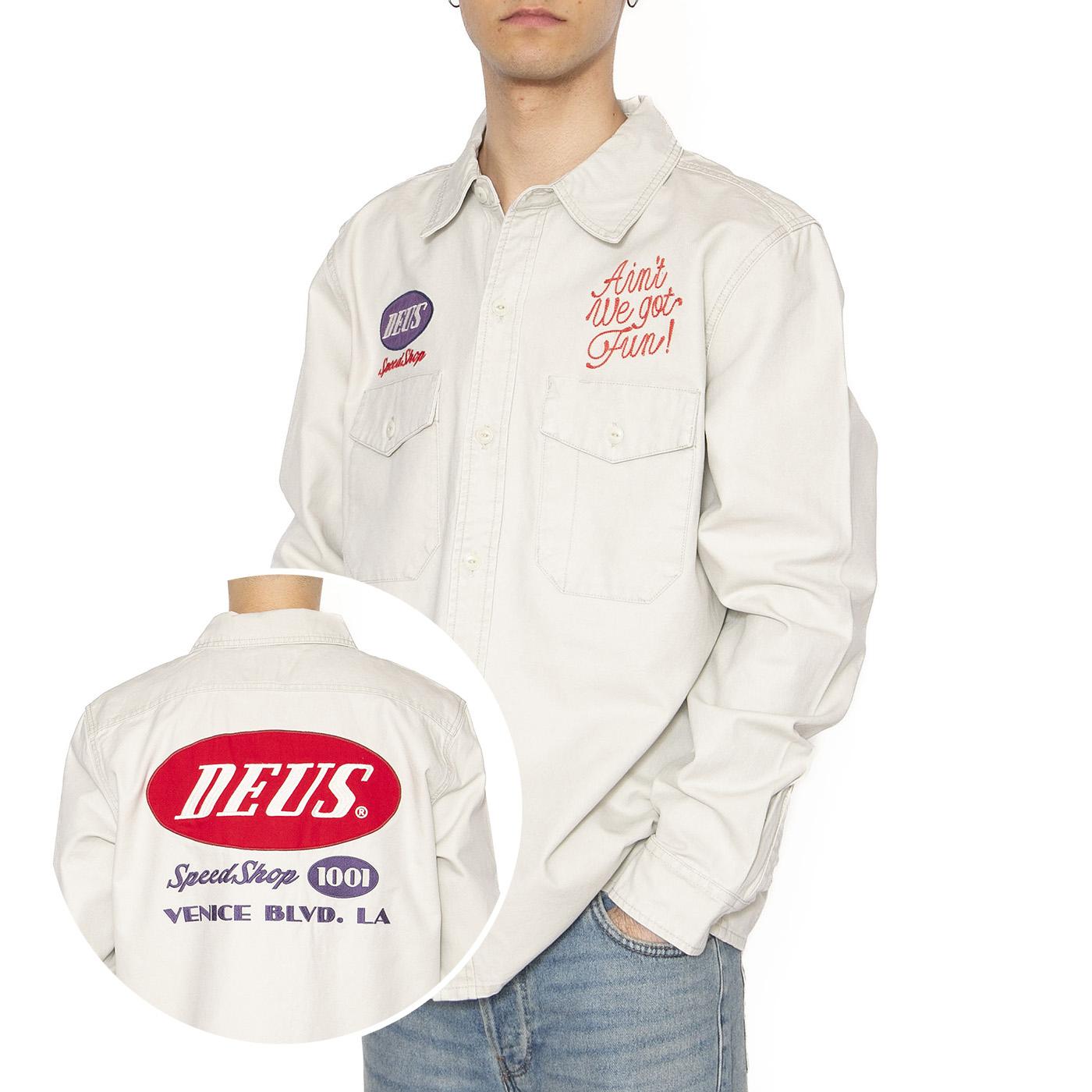Tin Lizzie Shirt Dirty White - Camicia Uomo Beige DMP255932_DWH  DEUS EX MACHINA 