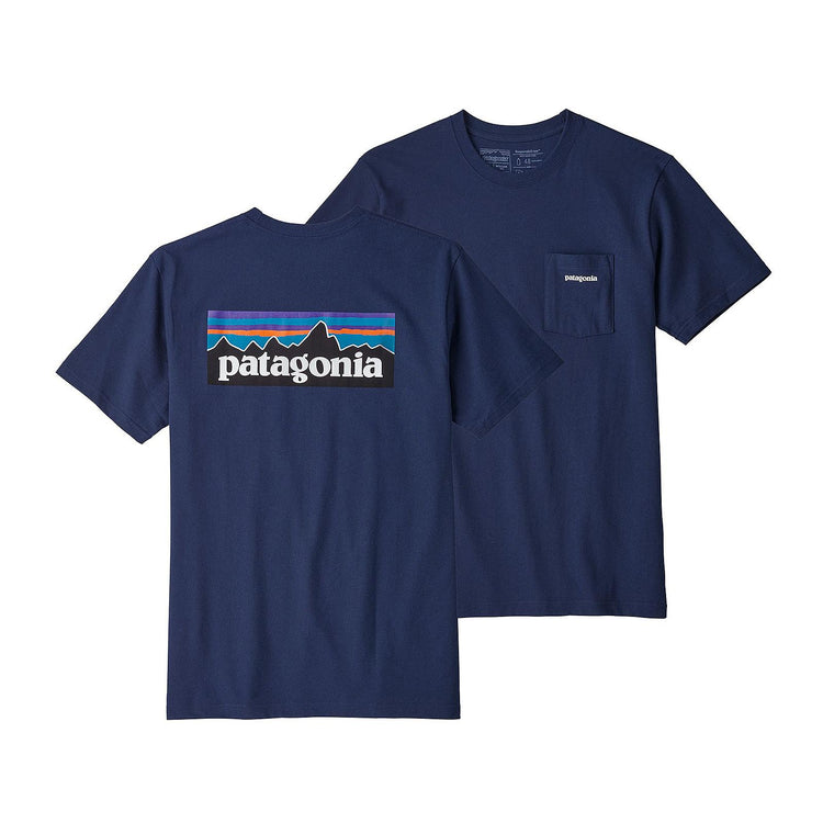 M s P-6 Logo Pocket Responsibili-Tee Classic Navy 39178-CNY  PATAGONIA 
