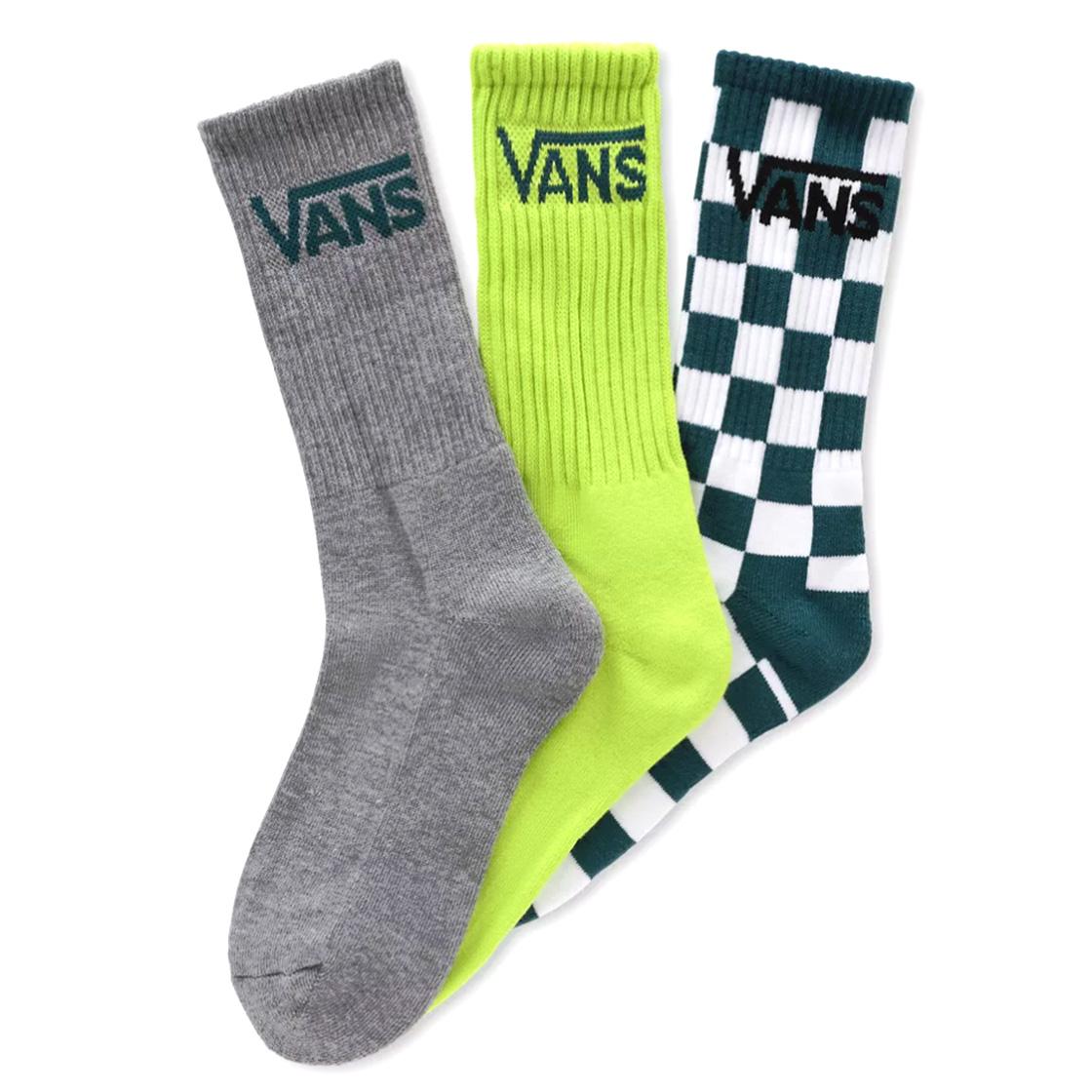 By Classic Crew (1-6, 3PK) Lime Punch - Set da Tre Paia di Calzini Multicolore VN000XNQO991  VANS 