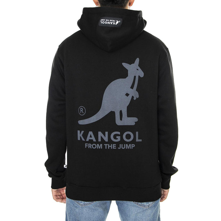 Essential Black - Felpa con Cappuccio e Zip Uomo Nera KAF22UHDZ103-99  KANGOL 