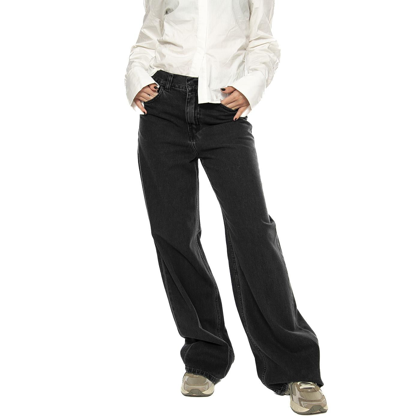 W' Jane Pant Black heavy stone wash - Pantalone Donna Nero I030497.8960  CARHARTT WIP 