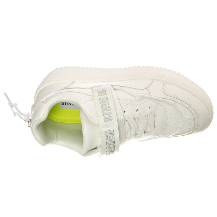 Off Court White / White - Scarpe Stringate Profilo Basso Donna Bianche SMPOFF COURT-WHT  STEVE MADDEN 