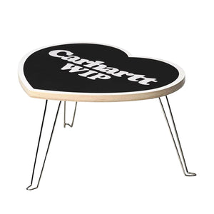 Heart Folding Table Black / White - Tavolino con Logo e Gambe Pieghevoli Nero I035830.0D2XX  CARHARTT WIP 