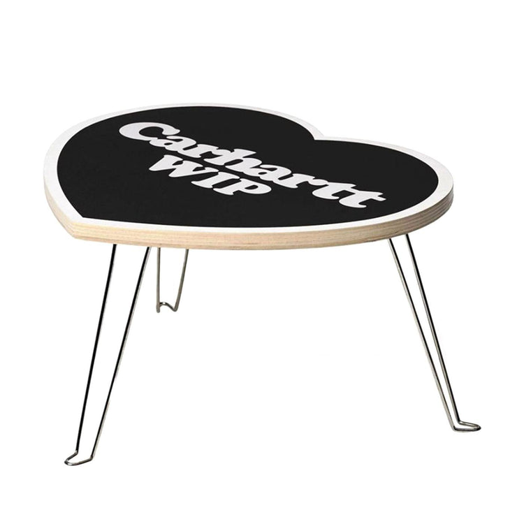 Heart Folding Table Black / White - Tavolino con Logo e Gambe Pieghevoli Nero I035830.0D2XX  CARHARTT WIP 