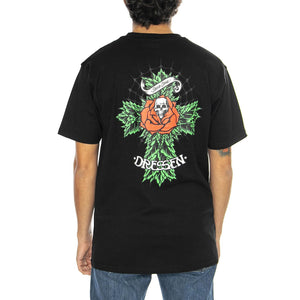 Dressen Rose Cross Black - Maglietta Girocollo Uomo Nera SCA-TEE-11674  SANTA CRUZ 