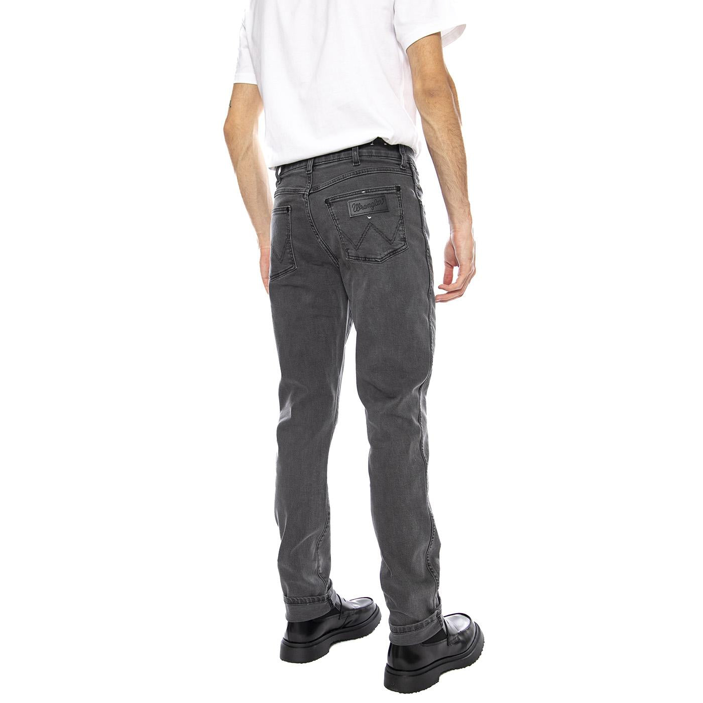 Larston Whispered Wash Black Denim Jeans - Pantaloni Denim Jeans Uomo Neri 112362433  WRANGLER 