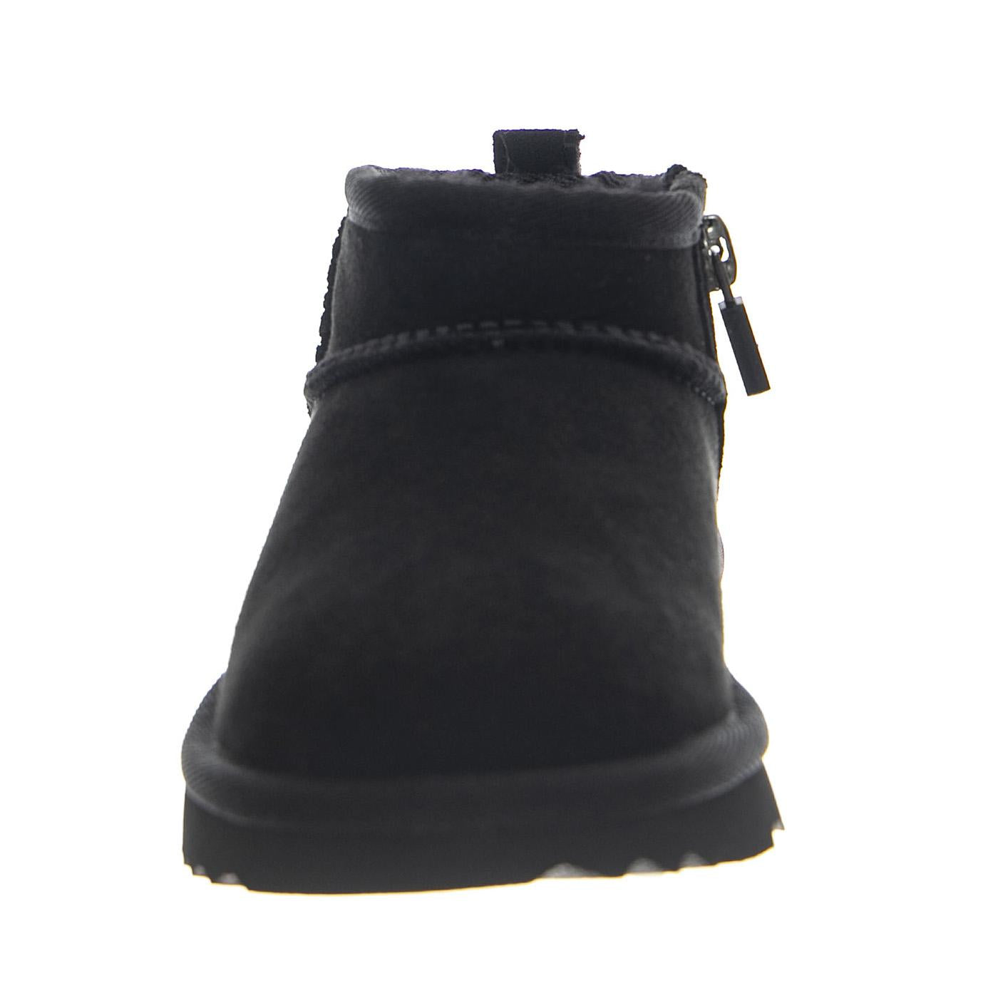 UGG Classic Ultra Mini Black - Scarpe Bambino/Bambina in Pelle Scamosciata Nera 1130750T BLK UGG 