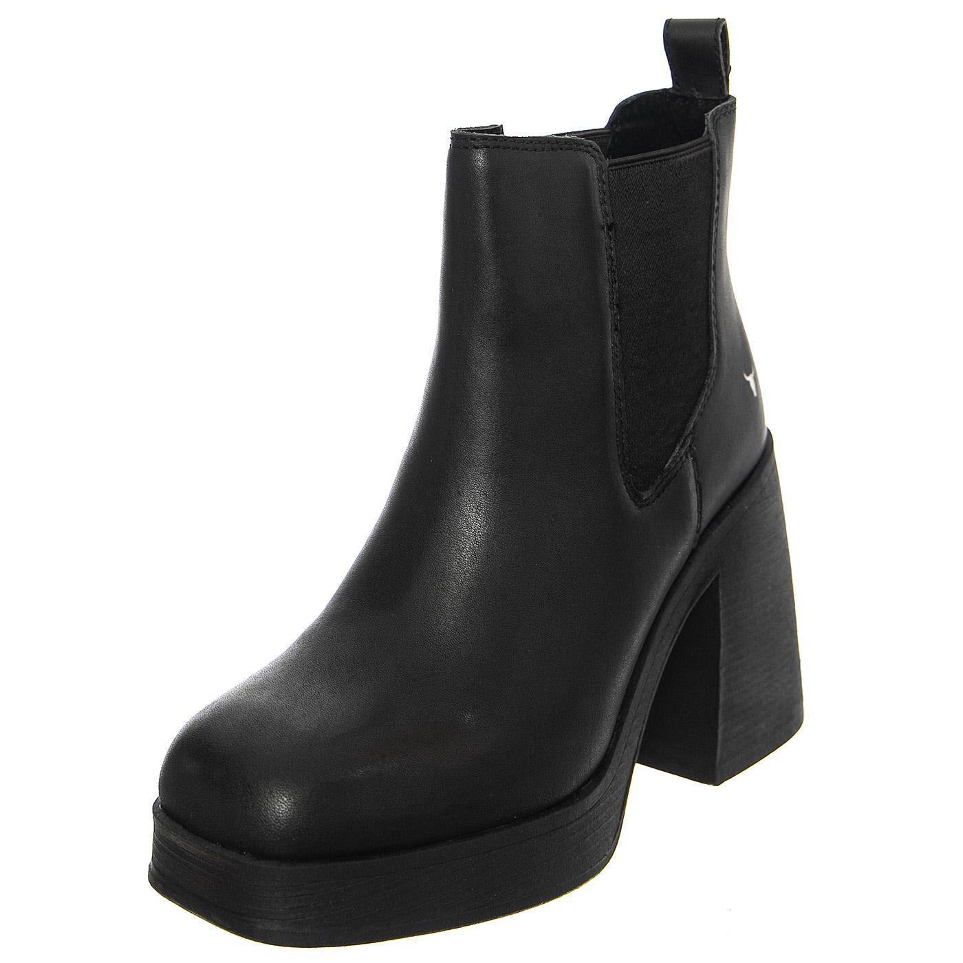 PRIORITY BLACK LEATHER - Stivaletti alla Caviglia Donna Neri WSSPRIORITY-BLK . WINDSOR SMITH 