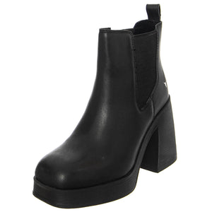 PRIORITY BLACK LEATHER - Stivaletti alla Caviglia Donna Neri WSSPRIORITY-BLK . WINDSOR SMITH 