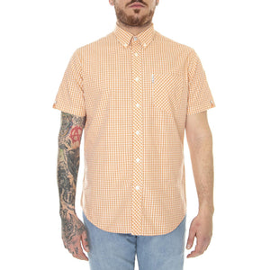 SS Signature Core Gingham Peach - Camicia Maniche Corte Uomo Arancione / Multicolore 59142-379  BEN SHERMAN 
