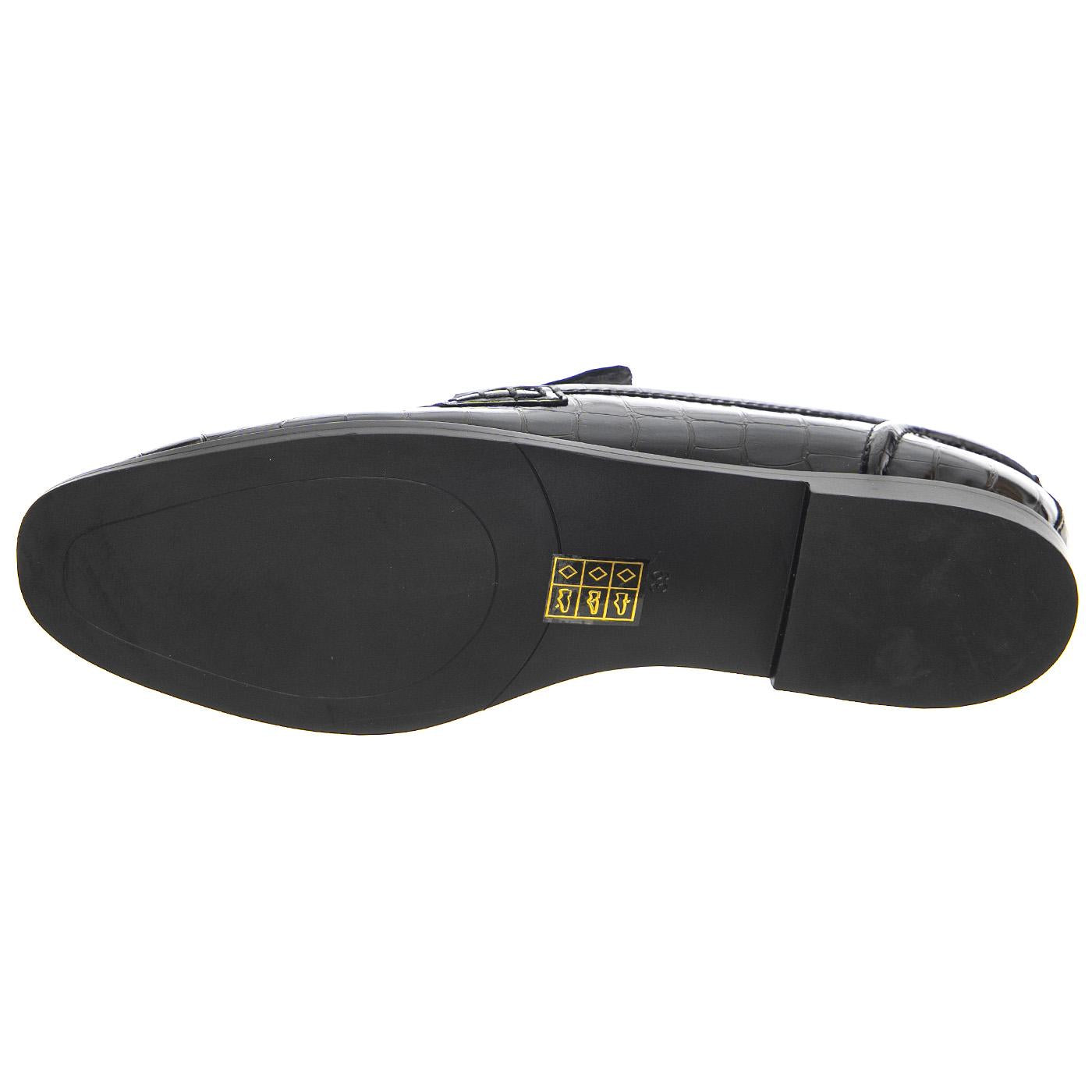 W' Velviteen Black Croco - Mocassini Donna Neri JCSJCD-131-1-17-BLA  JEFFREY CAMPBELL 