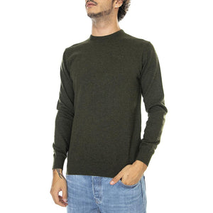 Essential Lambswool Crew Neck Seaweed - Maglione Girocollo Uomo Verde FW22-MKN0345-GN71  BARBOUR 