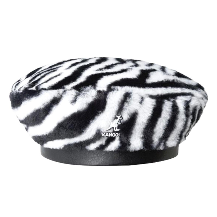 Faux Fur Beret White Zebra - Cappello Multicolore K4369-WZ189  KANGOL 