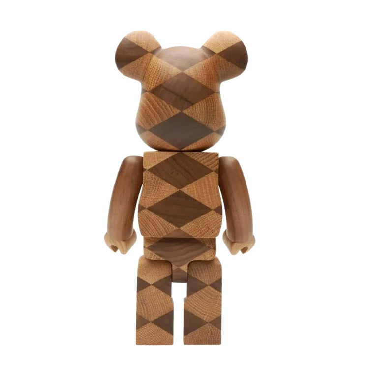Medicom x Karimoku Woven Wooden Be@rbrick Brown 400% - Toy Medicom Multicolore KARIMOKU  MEDICOM TOY 