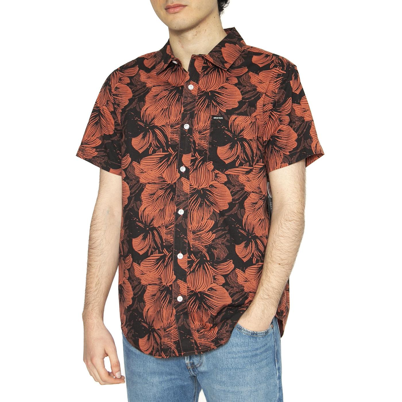 Charter Print S/S WVN - Camicia Maniche Corte Uomo Multicolore 01218-WHBTF  BRIXTON 