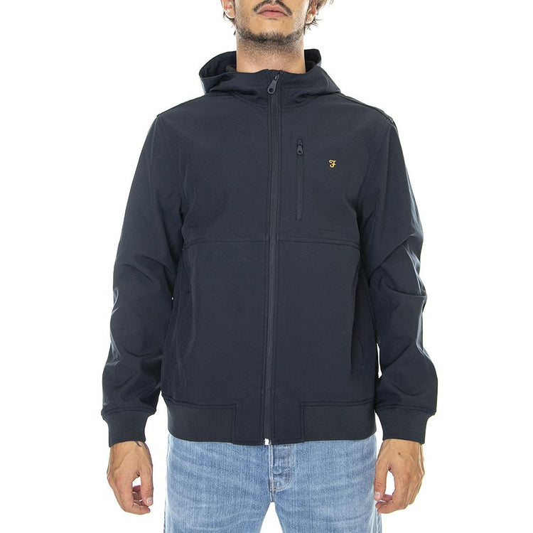 Rudd Softshell True Navy - Giacca Invernale con Cappuccio Uomo Blu F4RBC033-BLU  FARAH 