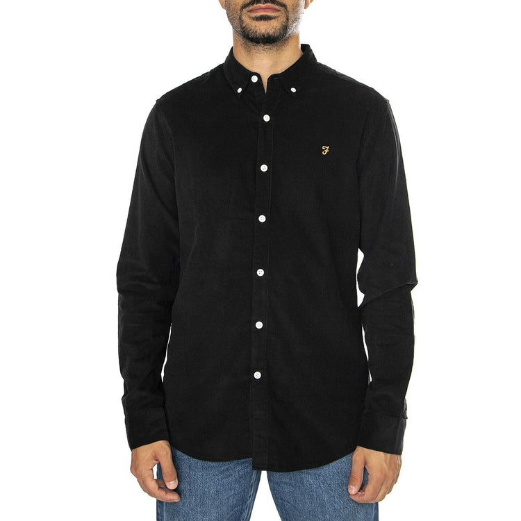 Fontella Slim Fit Shirt Black - Camicia Uomo Nera F4WF9017-010  FARAH 