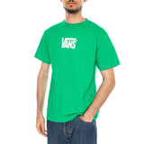 STRETCH LOGO SS TEE VIVID VERDANT - Men's Green Crew Neck T-shirt Men's VANS