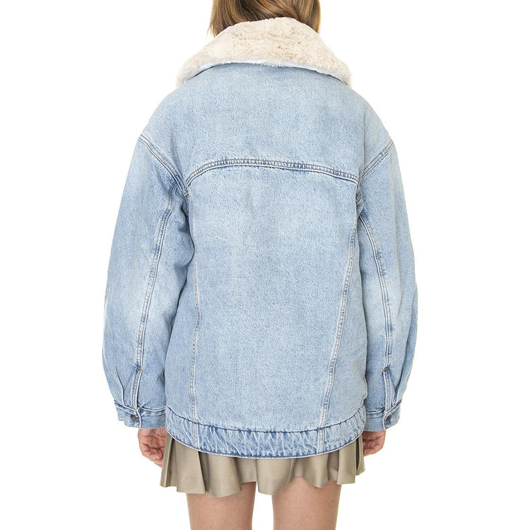 XL Womens Sherpa Trucker Z3300 Indigo - Giacca Invernale Denim Jeans Donna Blu A3484-0000  LEVIS 