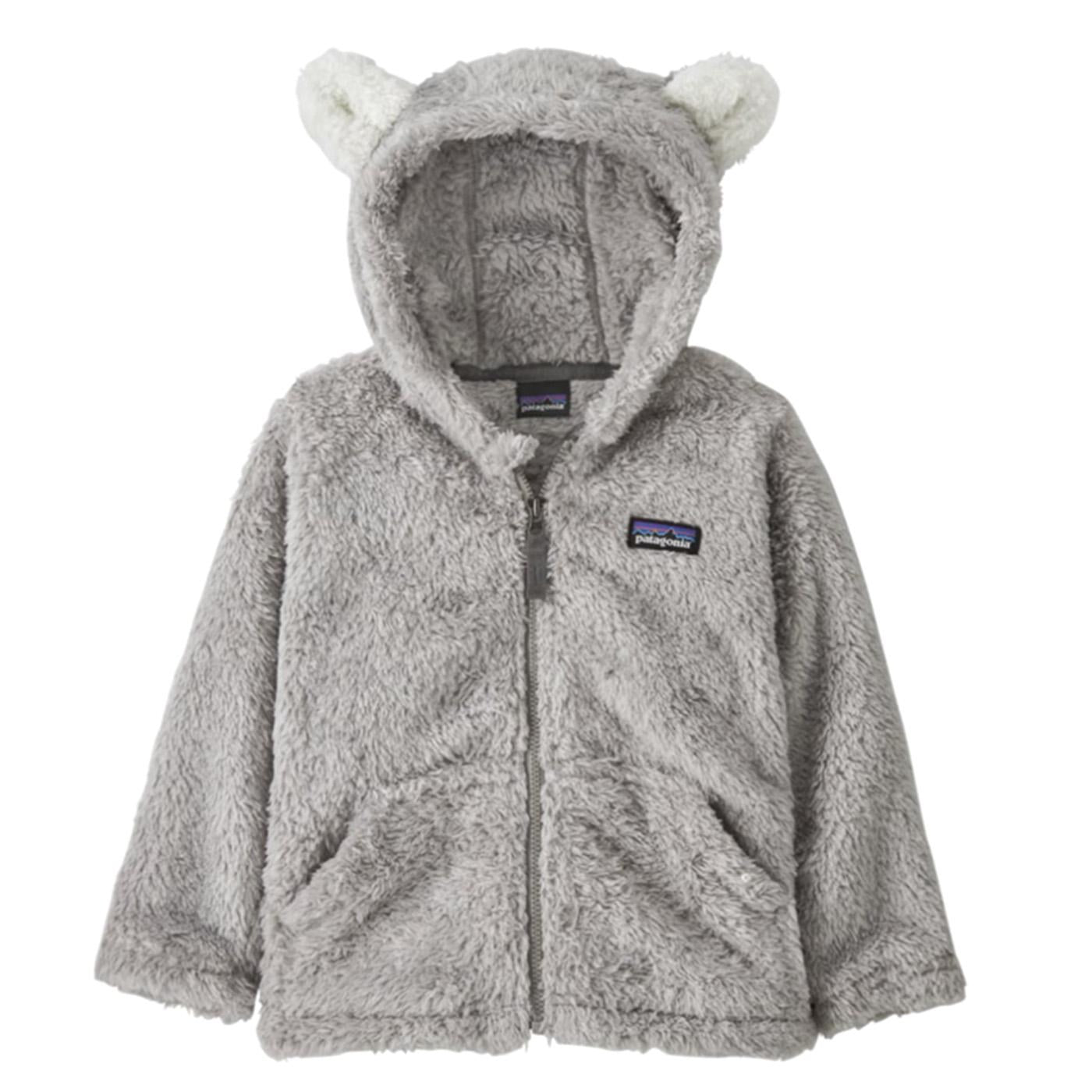 Baby Furry Friends Hoody Salt Grey - Giacca Invernale con Cappuccio Bambini Grigia 61155-SGRY  PATAGONIA 