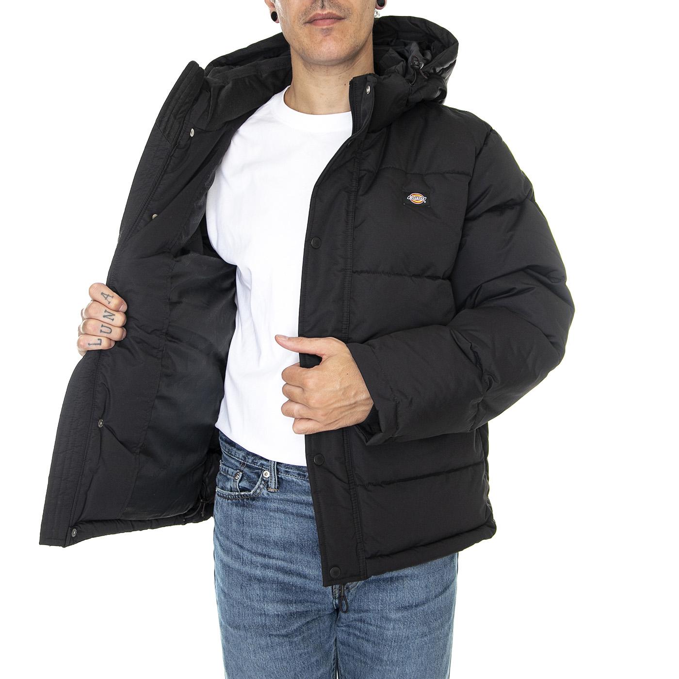 Glacier View Puffer Black - Giacca Invernale con Cappuccio Uomo Nera DK0A4Y3WBLK1  DICKIES 