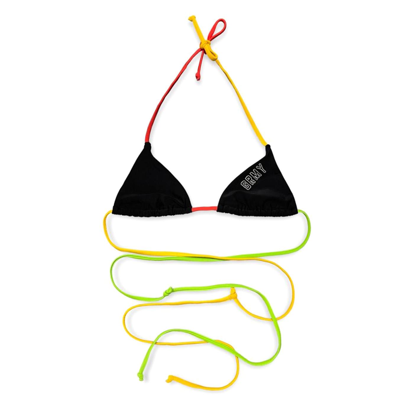W' The Toughest Girl Bikini Top Black - Top Bikini Nero GGBT179-BLK  GRIMEY 