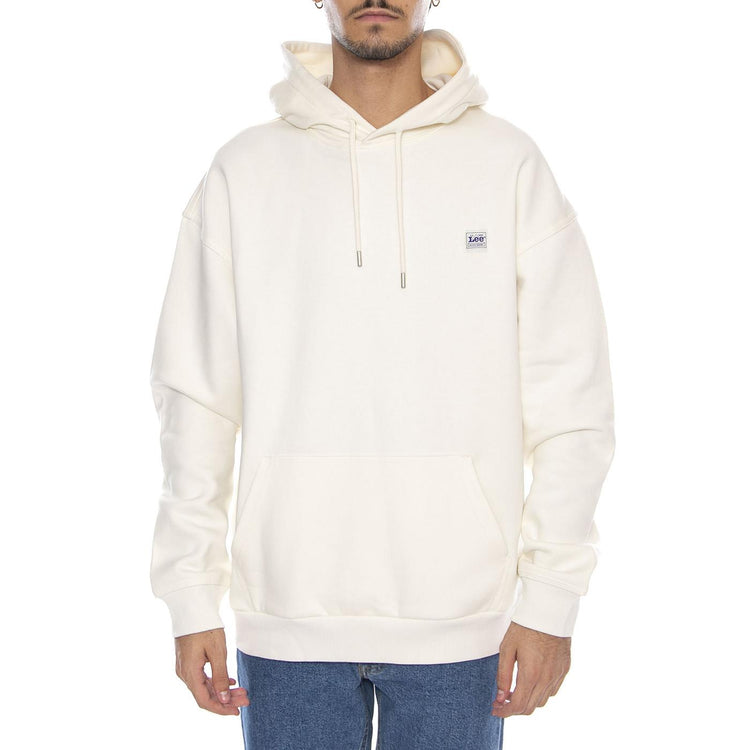 WW Worwear Relaxed Hoodie Ecru - Felpa con Cappuccio Uomo Panna / Ecrù 112372314  LEE 