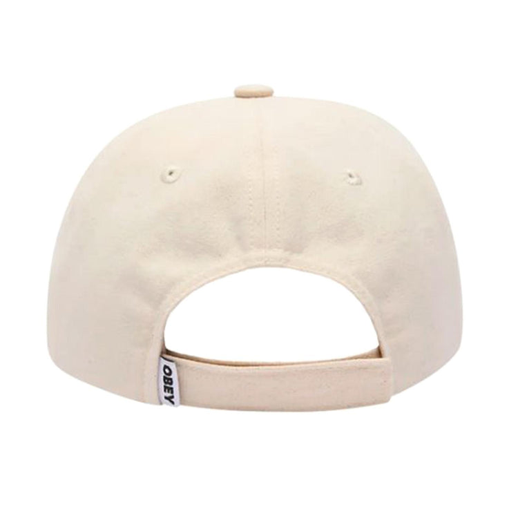 Obey Jot 6 panel Velcro Back unbleached - Cappellino con Visiera Beige 100580405-UBL  OBEY 