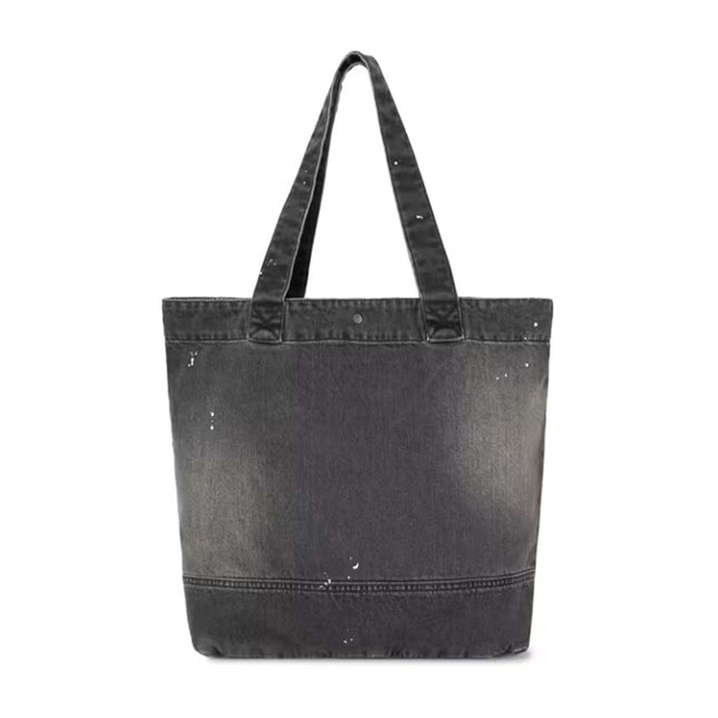 DENIM TOTE BLACK - Borsa Tote Shopping Denim Jeans Nera I037032 89EJ CARHARTT WIP 