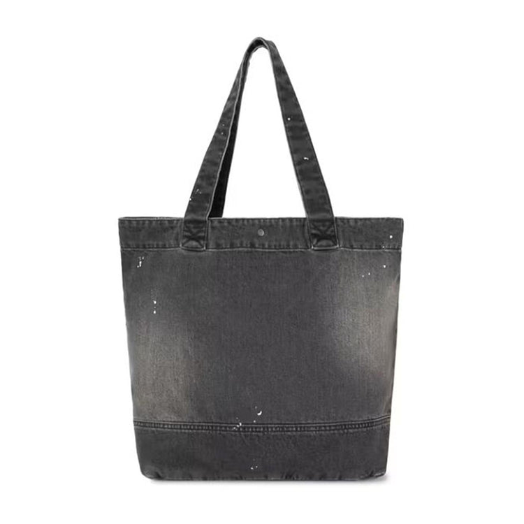 DENIM TOTE BLACK - Borsa Tote Shopping Denim Jeans Nera I037032 89EJ CARHARTT WIP 