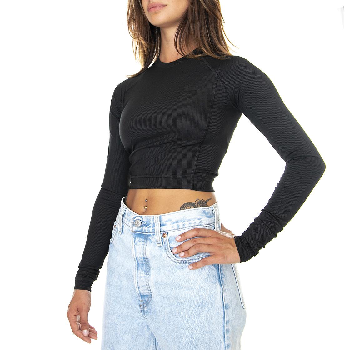 8VM - Top Donna Nera TF0743-8VM  LACOSTE 