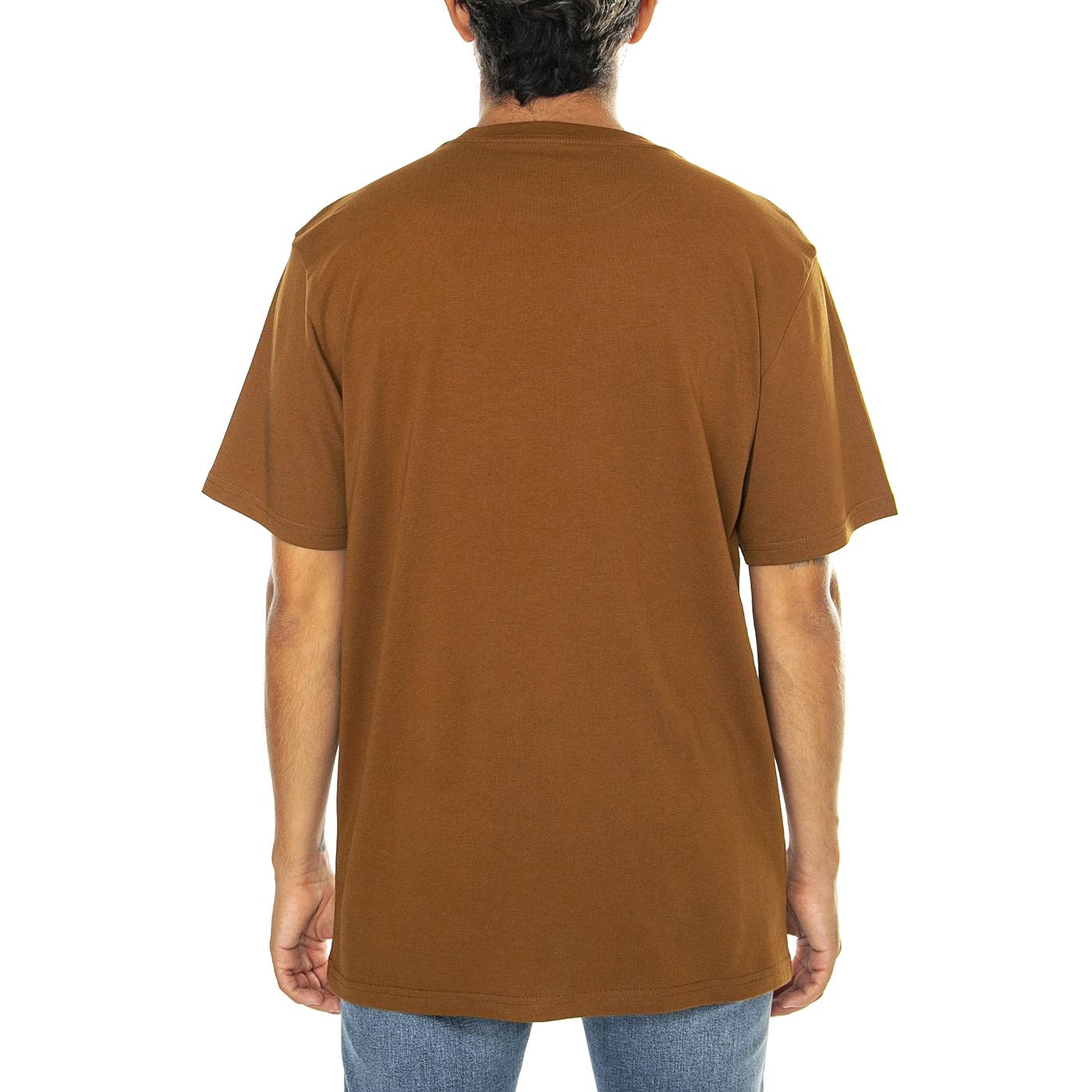 S/S Pocket T-Shirt Deep H Brown - Maglietta Girocollo Uomo Marrone I030434.1NFXX  CARHARTT WIP 