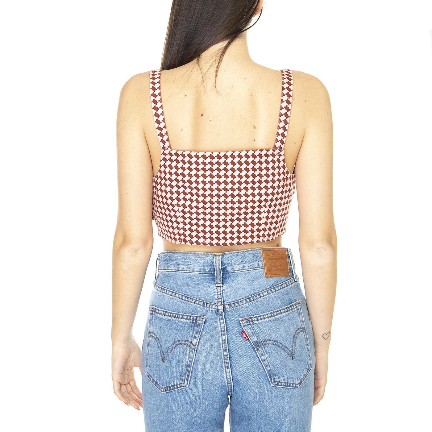 Nadia Crop Top Houndstooth Geo Cherry MA Multicolored - Top Donna Multicolore A4599-0000  LEVIS 