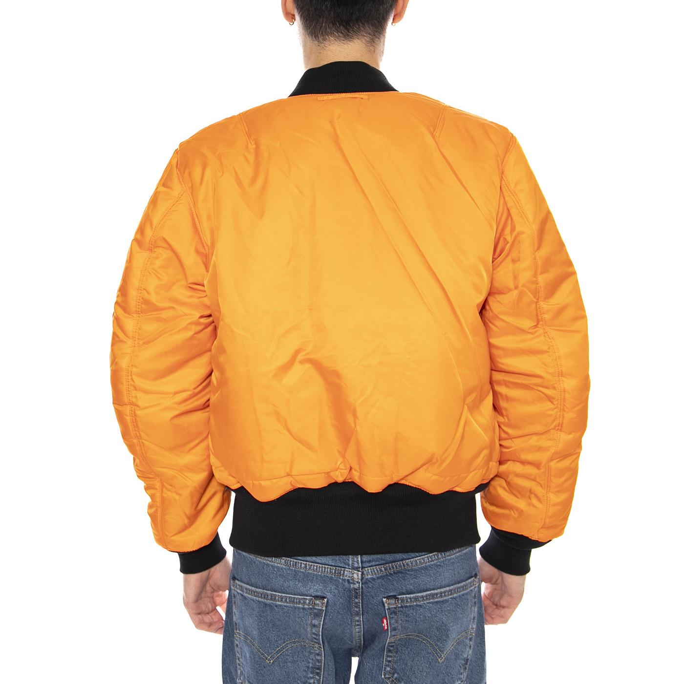 MA-1 Black Jacket -- Giacca Uomo Reversibile Nera Arancione F100101 3 ALPHA INDUSTRIES 