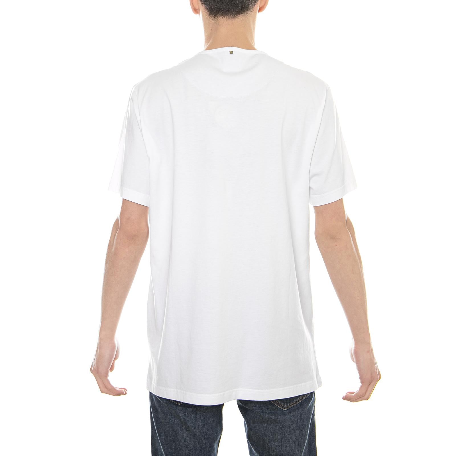 Gillespie - White/Navy - Maglietta Girocollo Uomo C7GMU95749109-WHT  PRETTYGREEN 