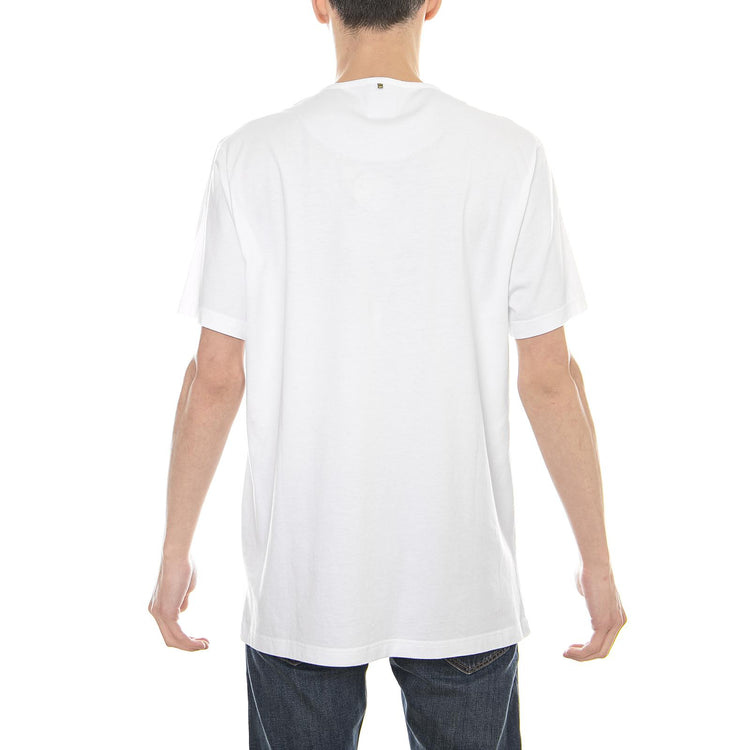 Gillespie - White/Navy - Maglietta Girocollo Uomo C7GMU95749109-WHT  PRETTYGREEN 