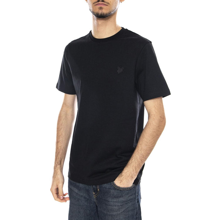 Tonal Eagle Plain T-Shirt Jet Black - Maglietta Girocollo Uomo Nera TS400TON-Z865 . LYLE & SCOTT 