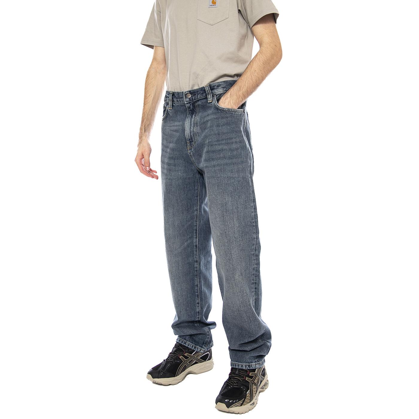 Aaron Pant Blue Denim -- Jeans Uomo Blu I035879.014L . CARHARTT WIP 