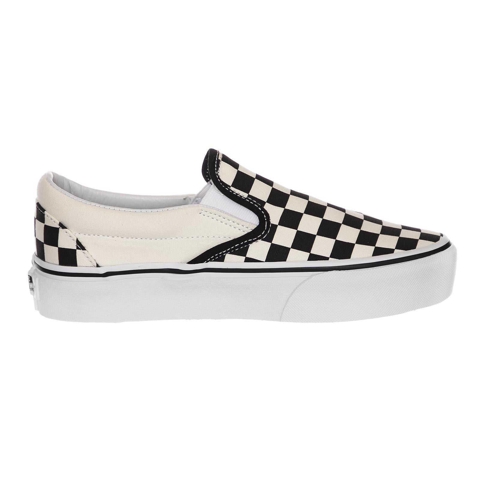 UA CLASSIC SLIP-ON P Blk WhtChcke V0018EBWW  VANS 