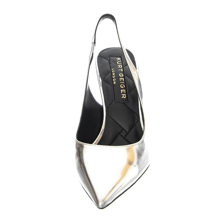 London Slingback Leather Silver - Sandali Donna Argento KGS9314863109-63  KURT GEIGER 